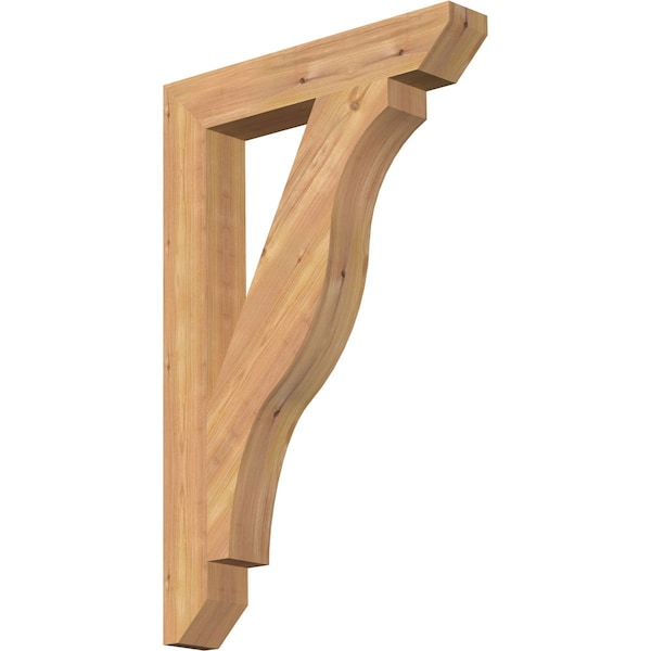 Ekena Millwork Funston Slat Smooth Bracket, Western Red Cedar, 3 1/2"W x 22"D x 34"H BKT04X22X34FST06SWR - main